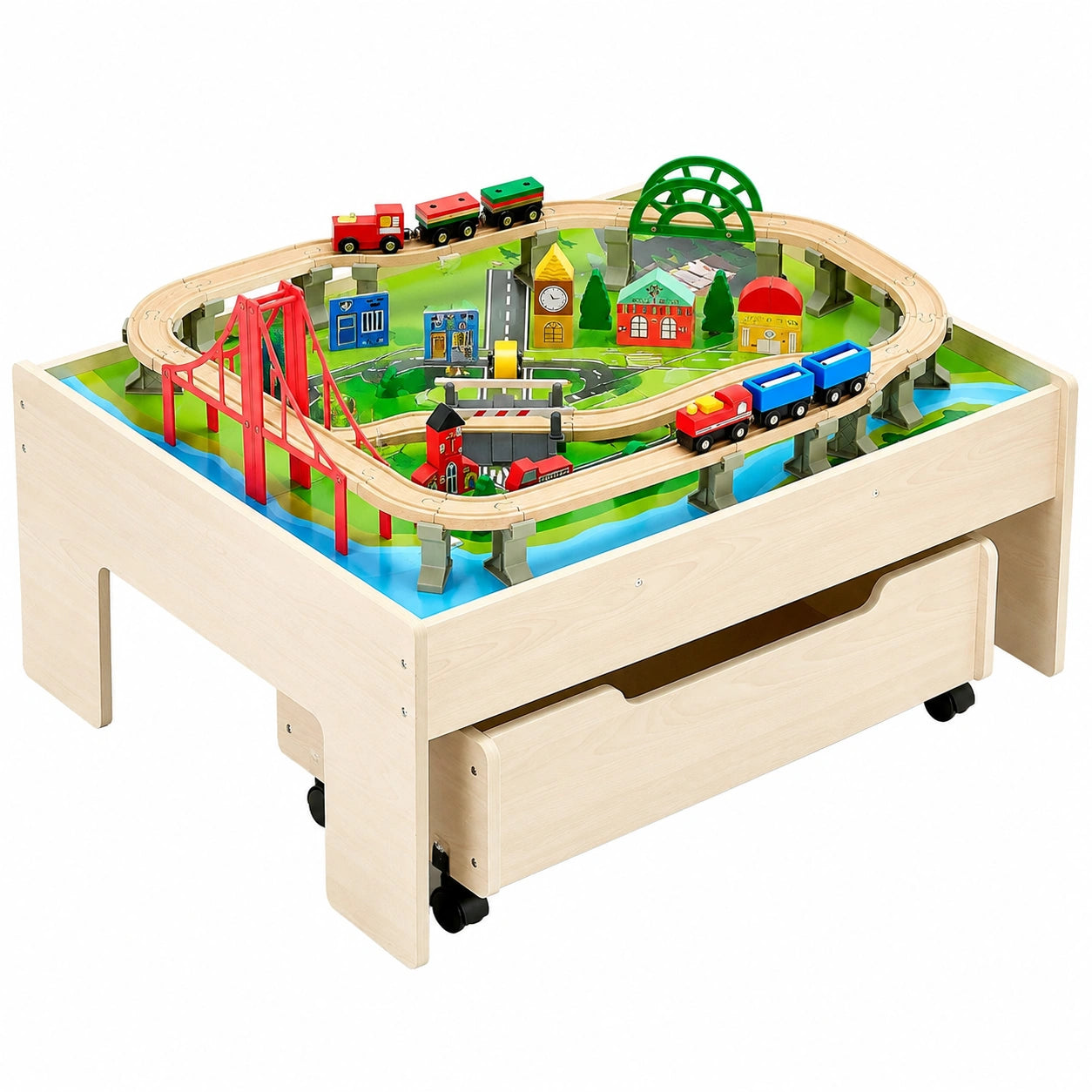 table-d-activites-en-bois-pour-enfants-100-pieces-avec-rail-et-tiroir-de-rangement-gxqgbq1566uo
